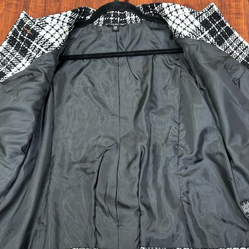 NEW Briggs New York Black and White Checkered Blazer Size 14 P - Picture 4 of 8